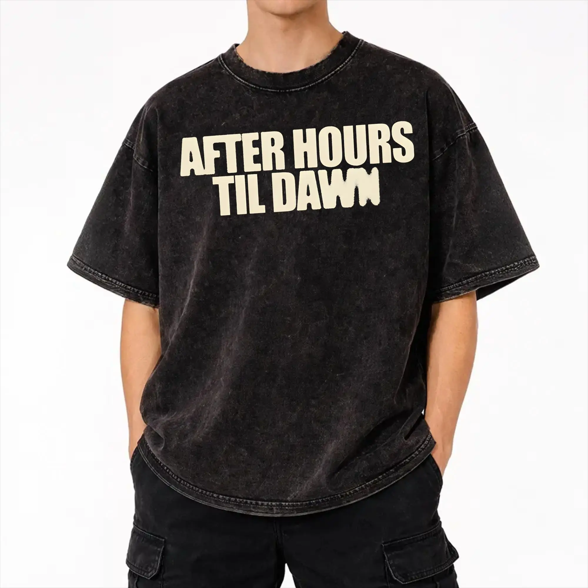 The Weeknds After Hours til Dawn Stadium Tour 2026  Accessories Washed T Shirt for Men Women Streetwear Hip Hop T-Shirts