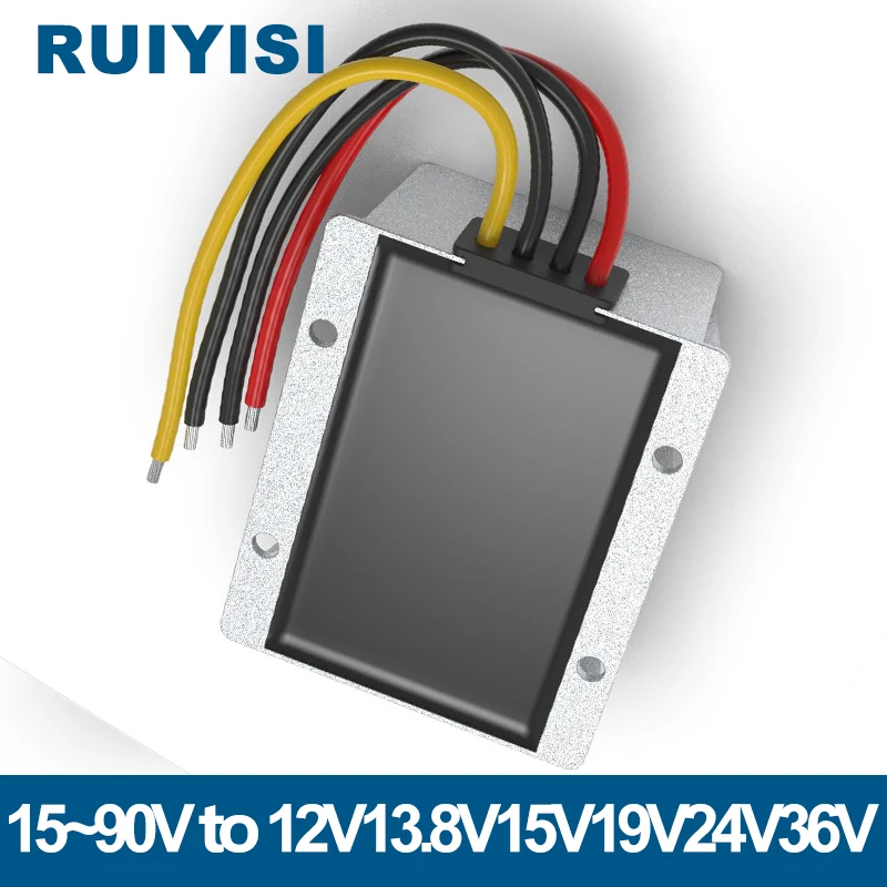 RUIYISI Car Power Converter 90V85V88V85V72V55V58V48V36V32V36V60V to 24V36V12V113.8V15V19V Step-Down Module Transformer