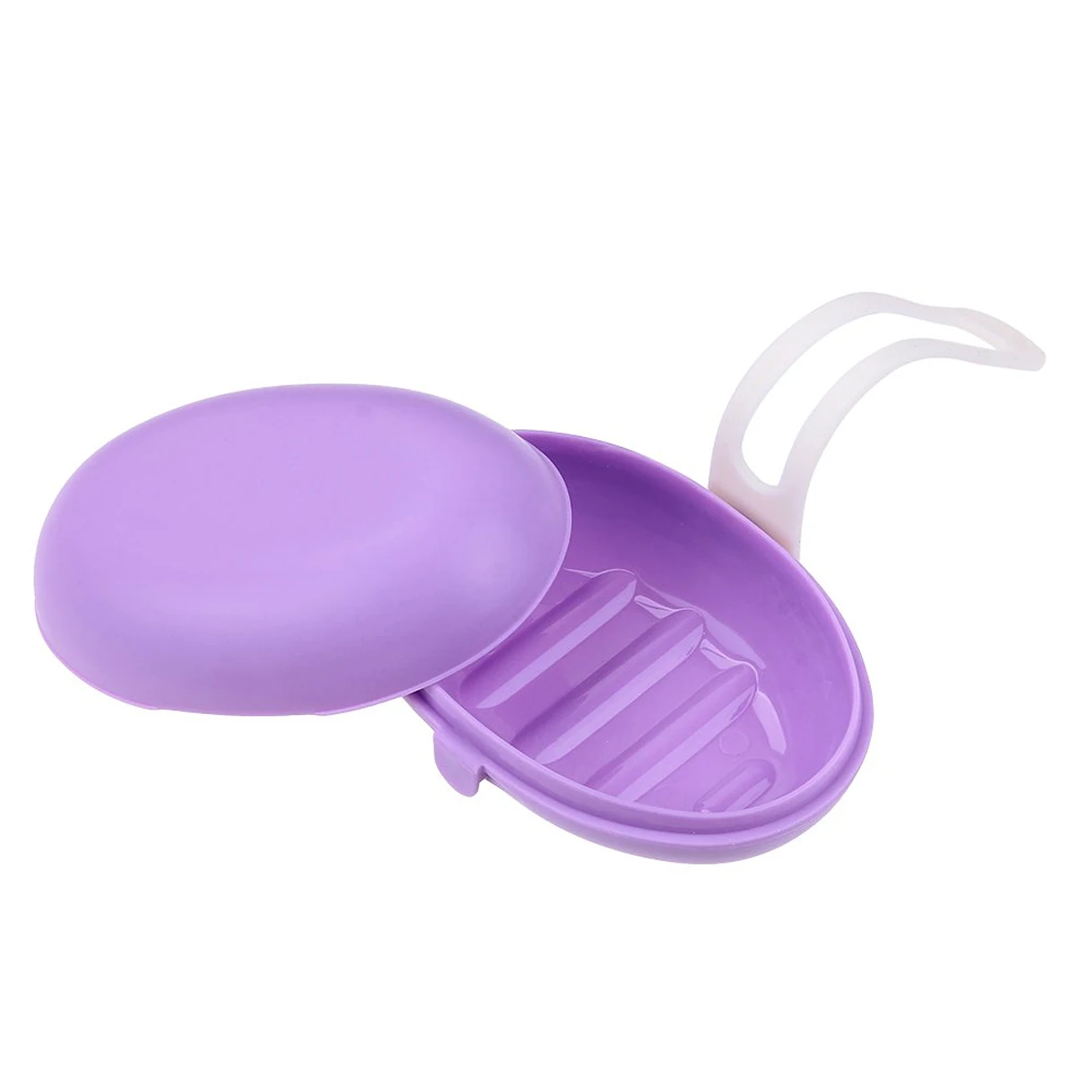 

Portable Soap Box 12x8 3cm Purple Silicone Home Bathroom Container Waterproof Travel Hiking Leak Proof Clean Anti Slip