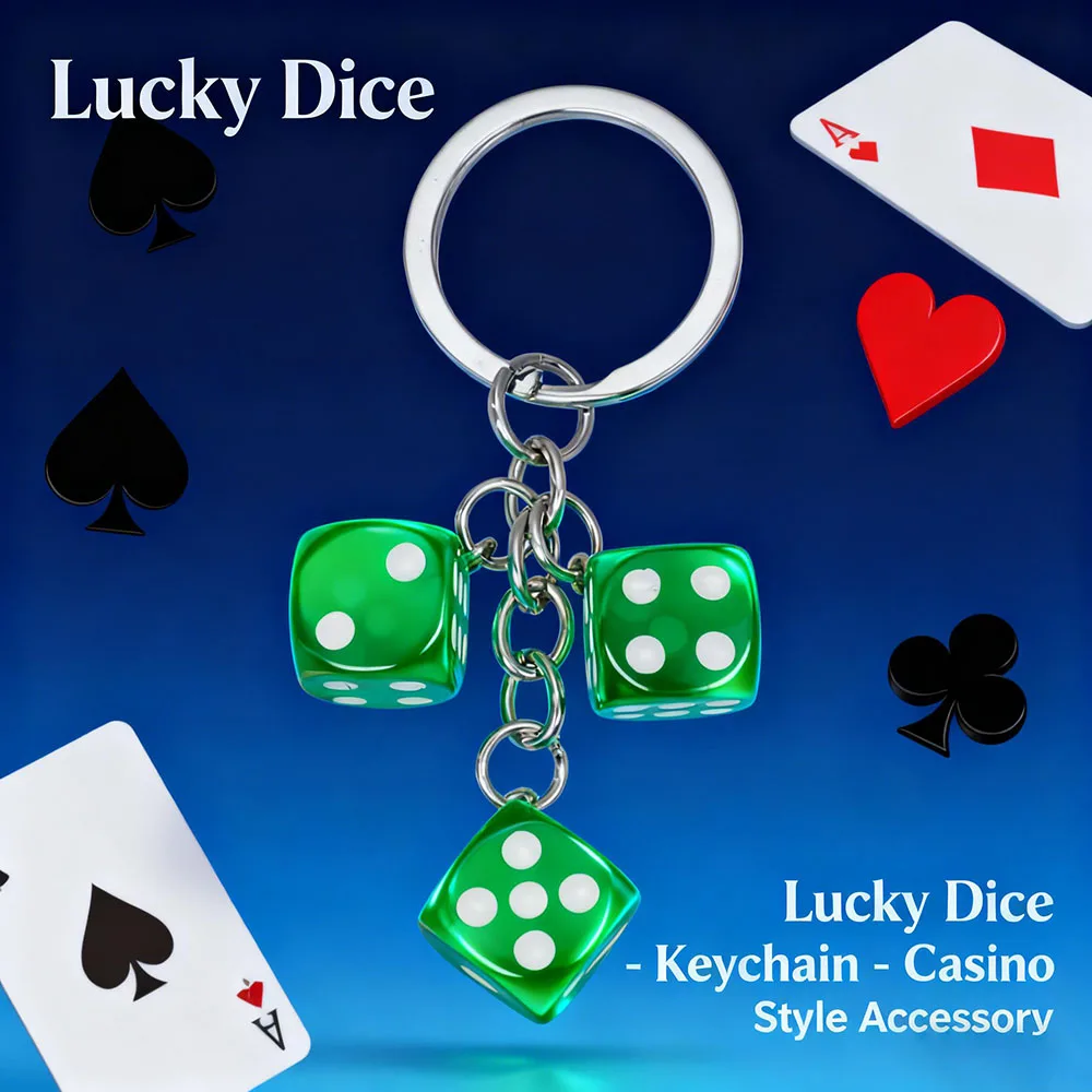 

Стильные кости на удачу в стиле казино, аксессуары для одежды унисекс, металлический кулон, рюкзак, ключ, подвесной брелок для вечеринки, брелок для дружбы
