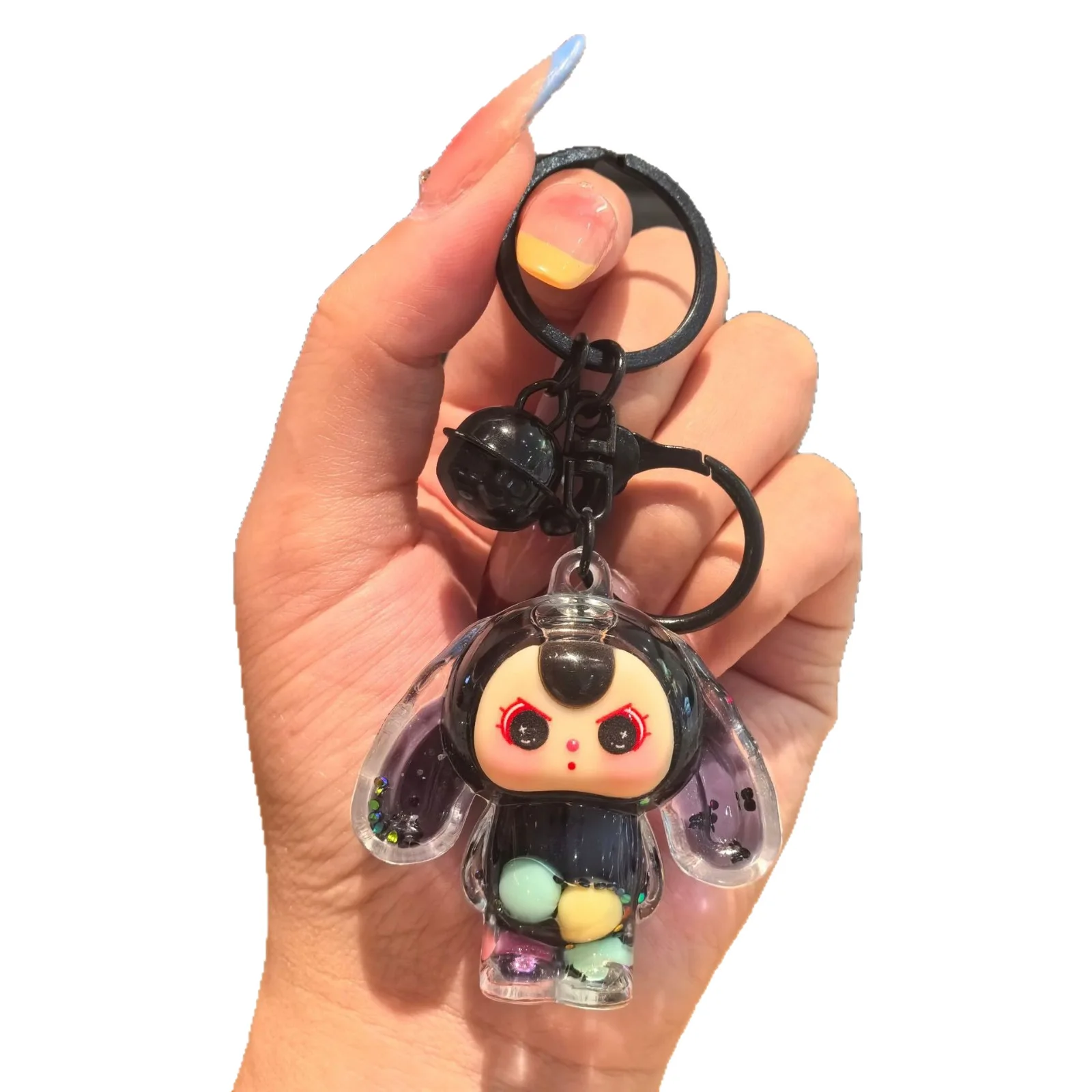 New tide play into the oil Baby Three quicksand hanging DIY keychain accessories gift - view 5
