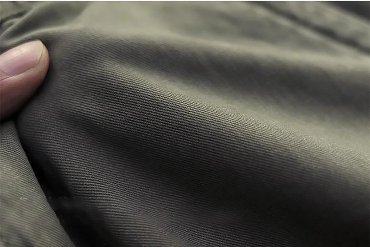 남성용 가을 100% 코튼 카고 팬츠, 지퍼 솔리드 컬러 펜슬 팬츠, 아메리칸 캐주얼 패션 레트로 남성 사파리 스타일 바지