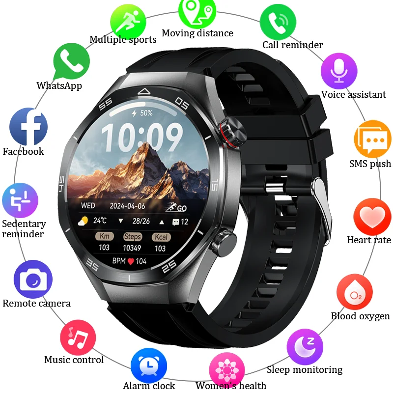 

LIGE New Smart Watch Men 1.52" 360*360 HD Screen Heart Rate Bluetooth Phone Calls IP67 Waterproof Sport Smartwatch Man DIY Face