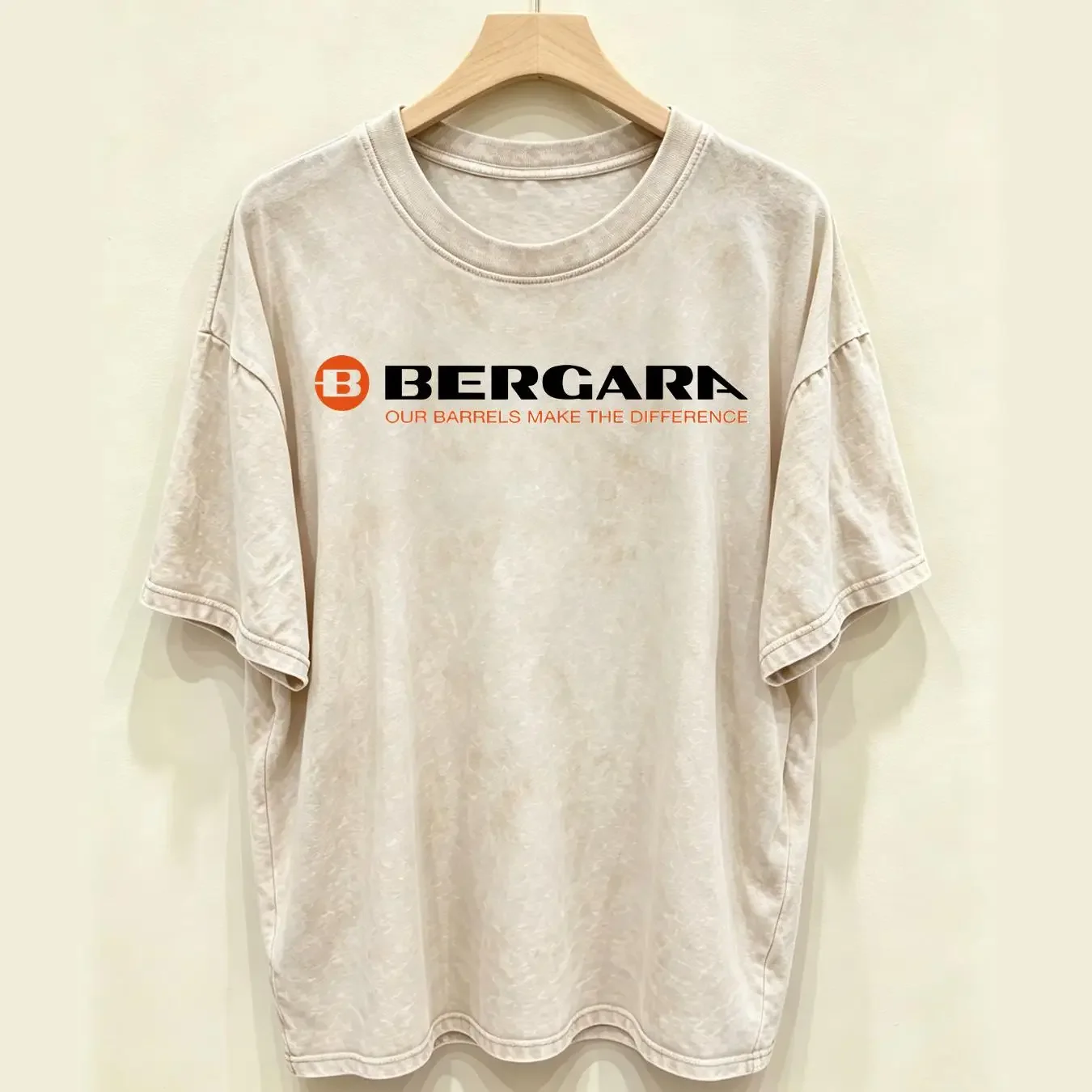 Camiseta lavada, nueva, con el logotipo de Bergara Guns, diseño de armas de fuego, para hombre, color gris, talla estadounidense de la S a la 5XL, estilo vintage, lavada, unisex, cómoda, versátil, con diseño gráfico.