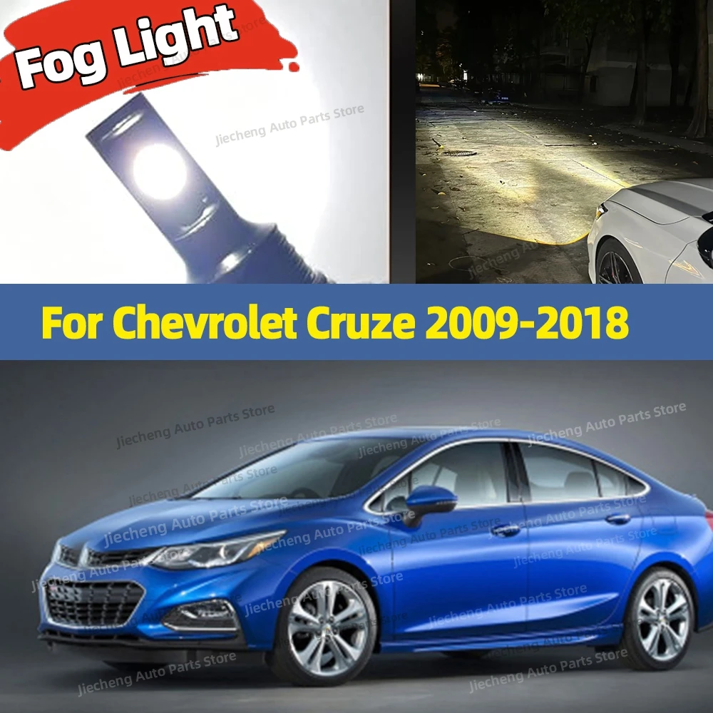 

2pcs LED Fog Light Blub 6000K Lamp Canbus Plug and Play For Chevrolet Cruze 2009-2018 2010 2011 2012 2013 2014 2015 2016 2017