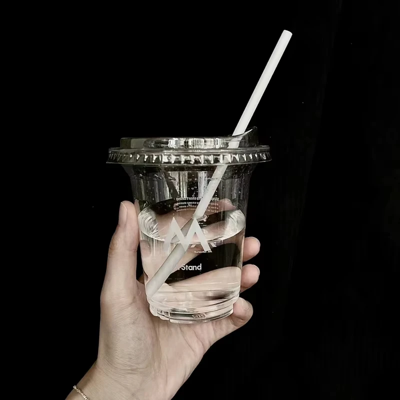 100 قطعة 12 أونصة 360 مللي ، 14 أونصة 400 مللي أكواب بلاستيكية شفافة PET ، فناجين قهوة للاستعمال مرة واحدة ، كوب عصير ، كوب مشروبات ، أكواب ثلج ، كوب لاتيه #1