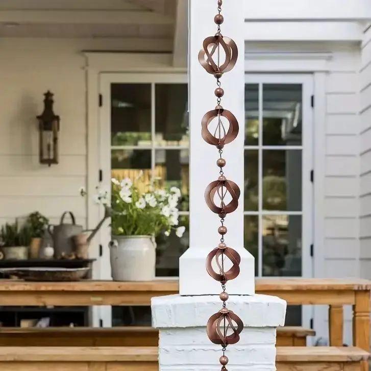 

Rain Chain Decorative Iron Rain Gutter Chains Functional Replacement Downspout Chain Outdoor Rain Chains