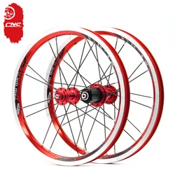 Chooee Bicycle accessories Folding Bike Wheels 14 inch V Brake Front +Rear Wheel 14 