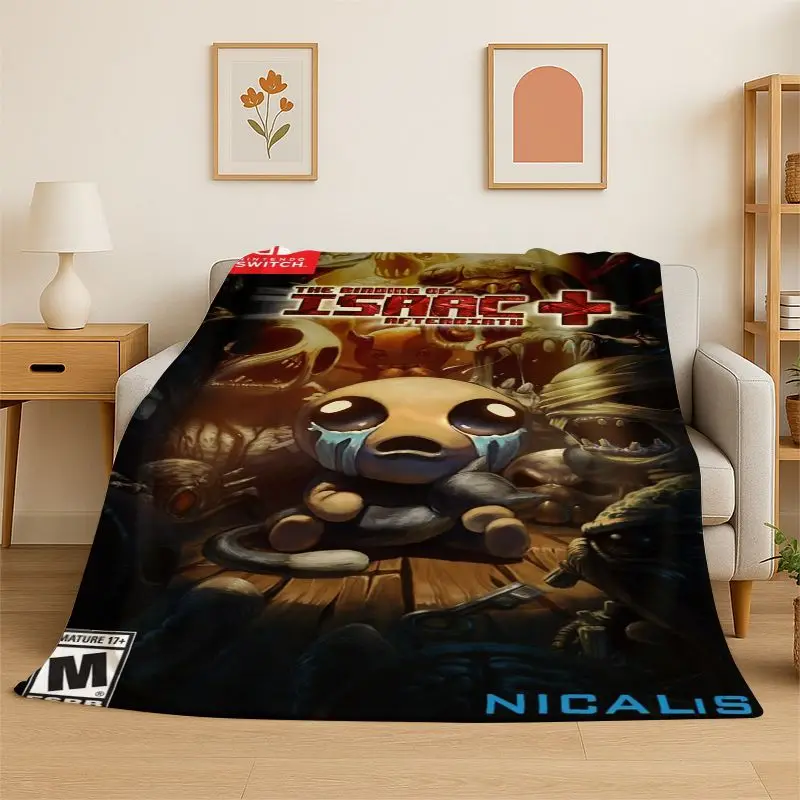 Classic Game The Binding Of Isaac Flannel Throw Blanket,Warm Cozy Blanket for Bed,Sofa,Couch,Bedroom,Living Room,Office,Camping