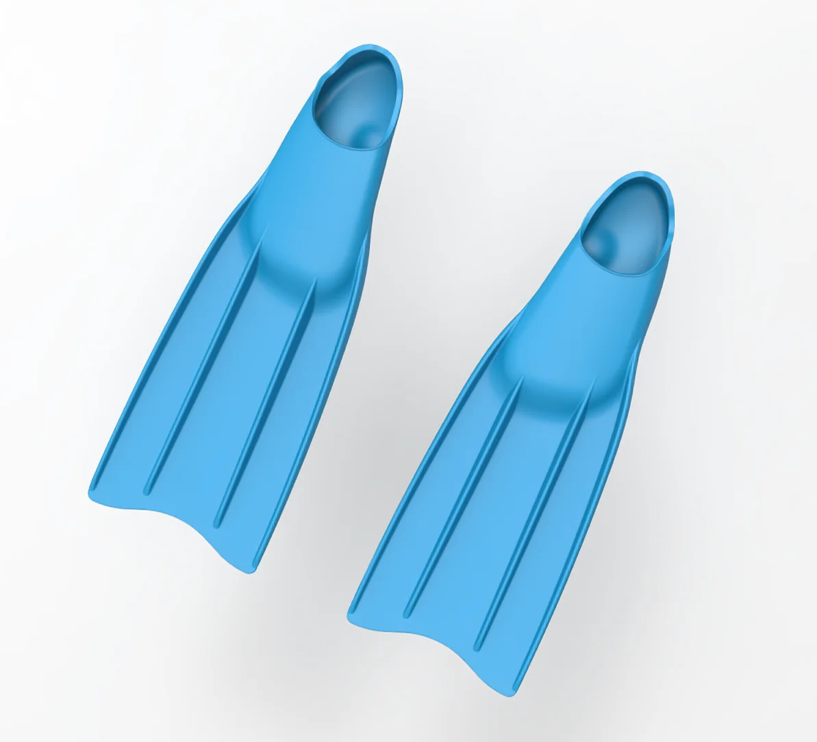 Diving Equipment Freediving long blade comfortable silicone fins custom logo diving swimming diving fins