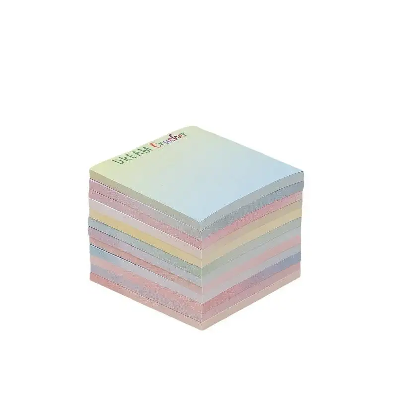 لوحة مذكرات ورقية متدرجة قوس قزح ، مذكرة لاصقة ، قائمة مهام رسالة ، لوازم مدرسية ، أدوات مكتبية ، بيع بالجملة ، 12: 50 لكل مجموعة