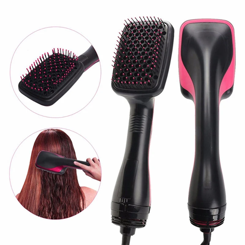 Hot Sale One Step  Hair Comb Negative Ion Hair Dryer Brush Curling Straight Wet And Dry Straight Curler Hot Air Comb