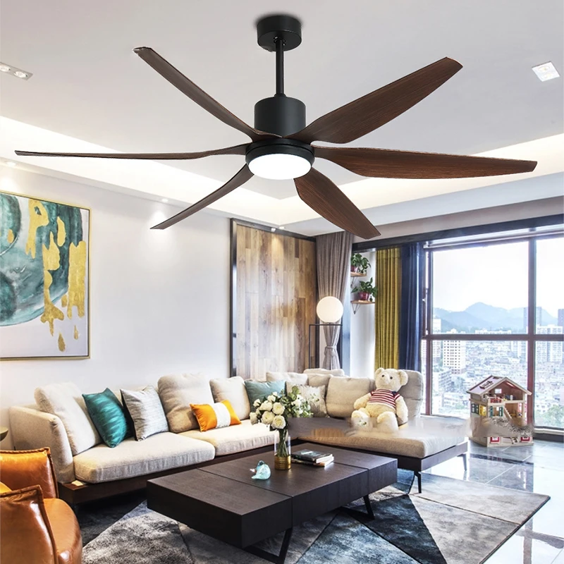 Ceiling fan light, Large chandelier 110V for living room, Restaurant and hotel, Industrial fan