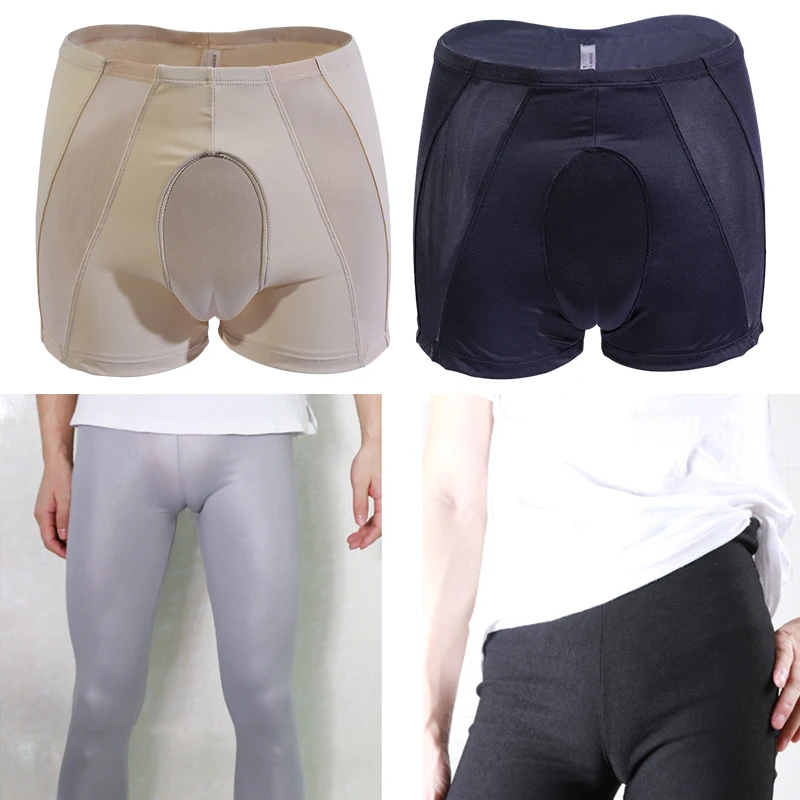 Men Sissy Hiding Gaff Panties For Crossdresser Transgender Fake Vaginal Padded Shapping Underpants Male Lingerie Briefs