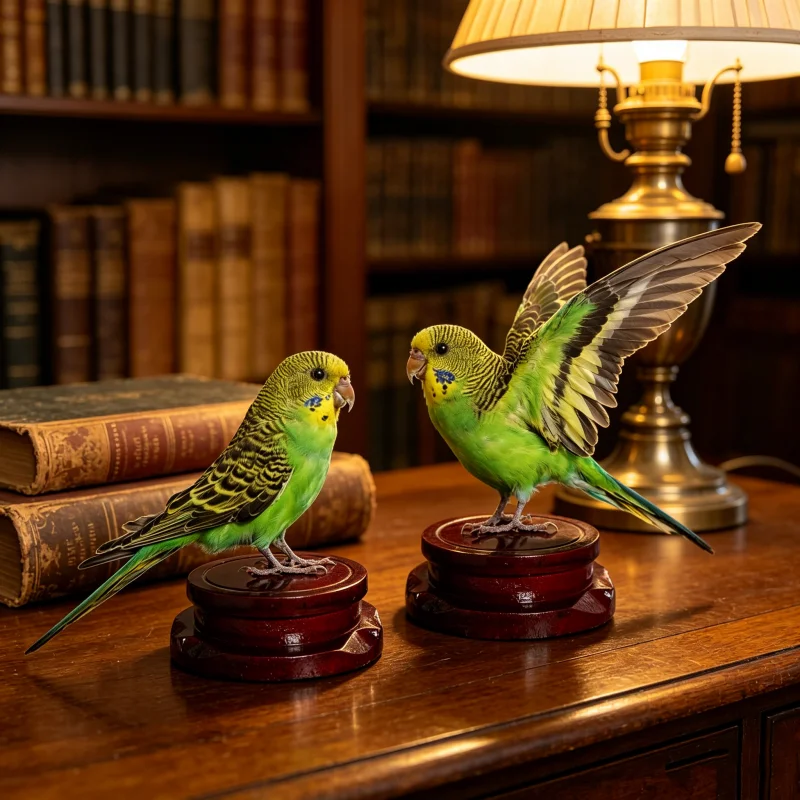 Real Green Parrot Specimen Stuffing Melopsittacus Budgerigar Budgie Home Decoration Special Gifts