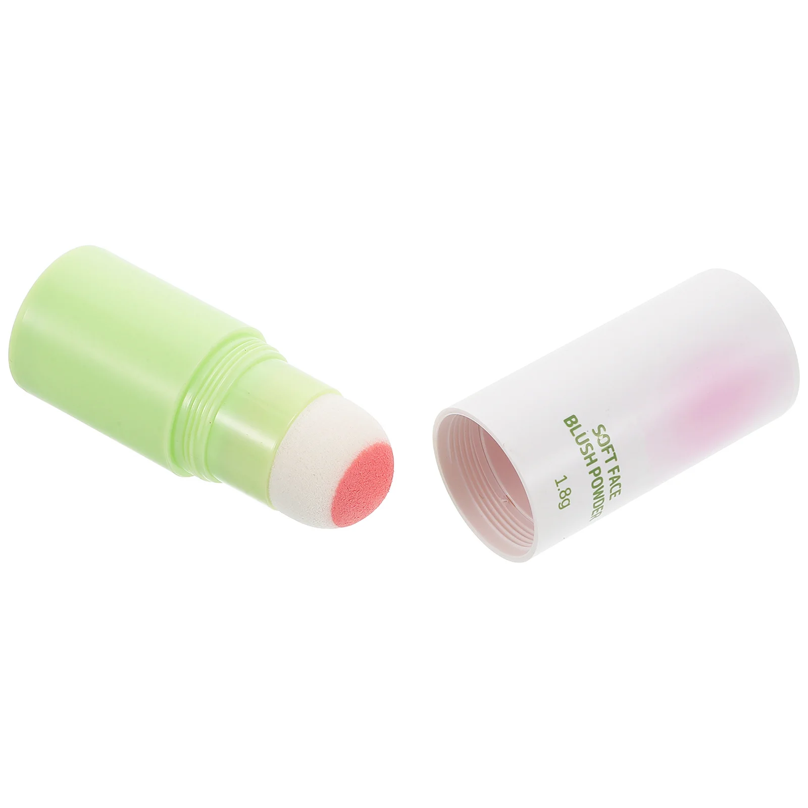 

Coral Orange Blush Stick Sponge Tip Applicator for Cheeks Creamy Blendable Longlasting Makeup Compact Portable