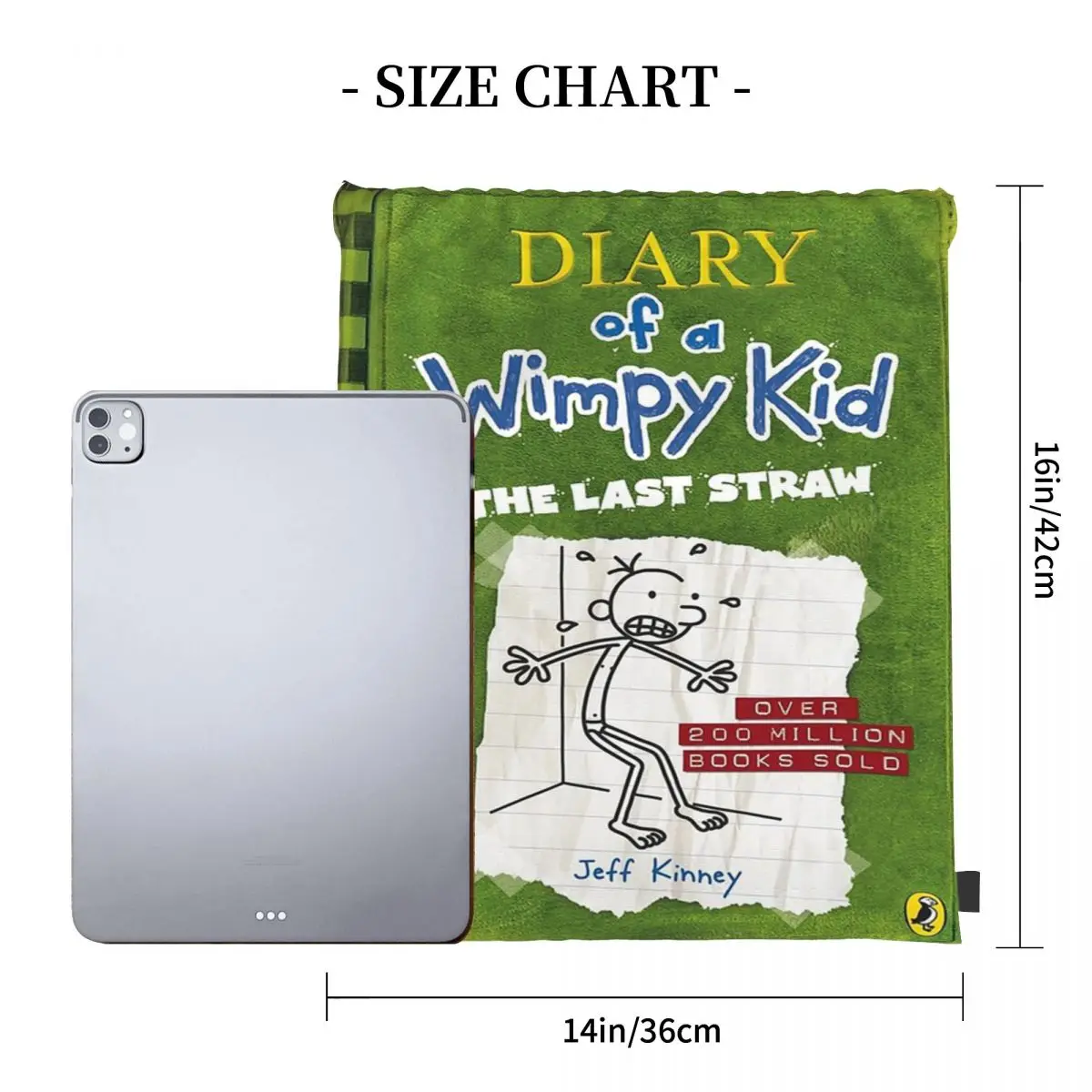 Diary Of A Wimpy Kid The Last Straw Cover Backpacks Portable Drawstring Bags Drawstring Bundle Pocket Sundries Bag Book Bags