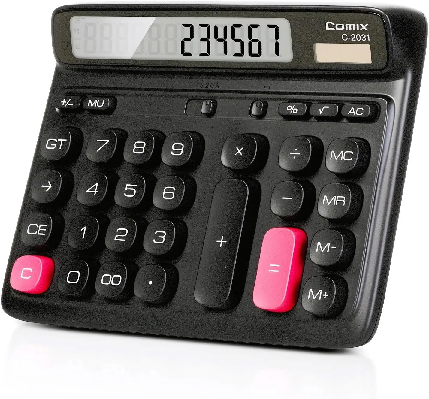 

Калькулятор с 12-разрядным большим ЖК-дисплеем, солнечной/батарейной батареей питания, эргономичными клавишами для дома, офиса и школы