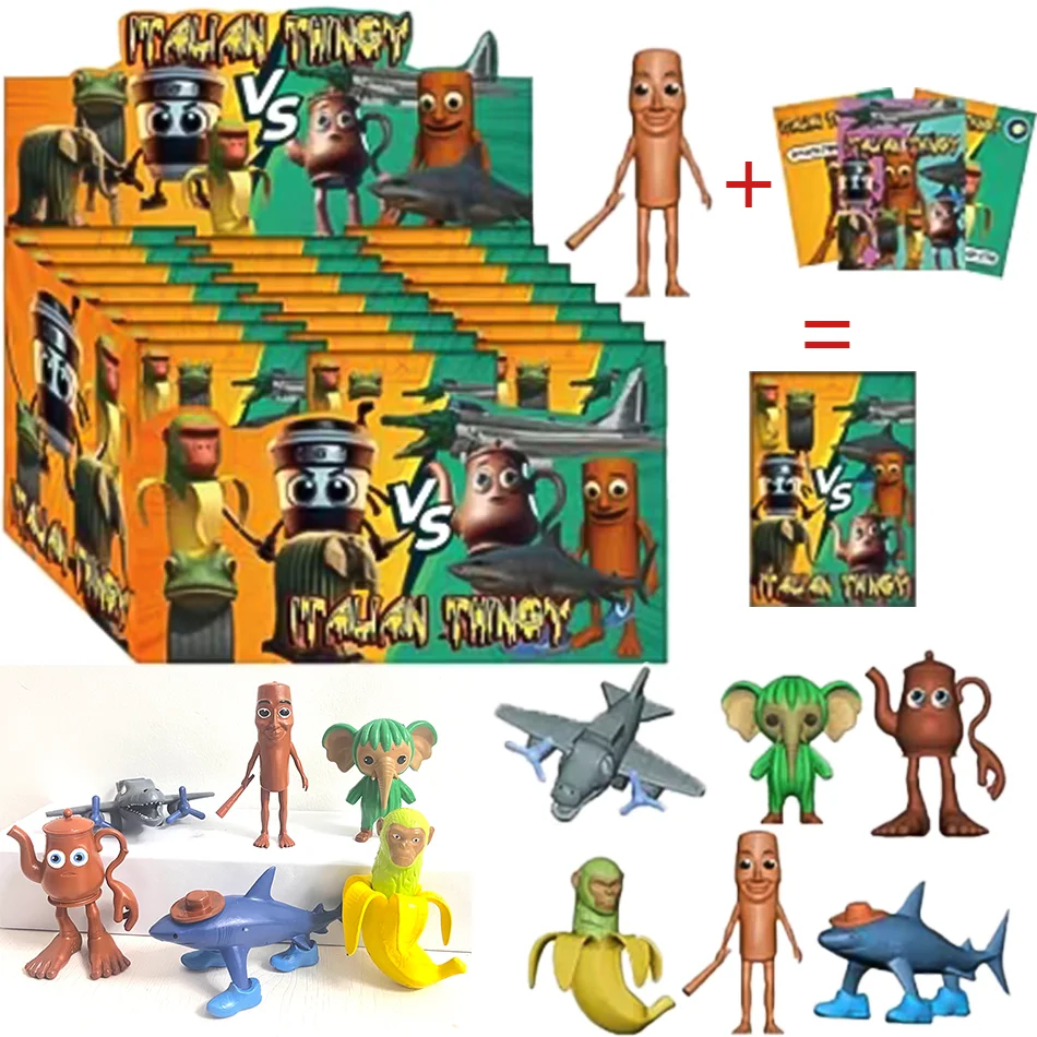 

Слепая коробка, игрушки, итальянский Brainrot Tung Sahur, экшн-фигурка, украшение для стола, забавная модель с героями мультфильмов, украшение для детей, слепая сумка, подарки