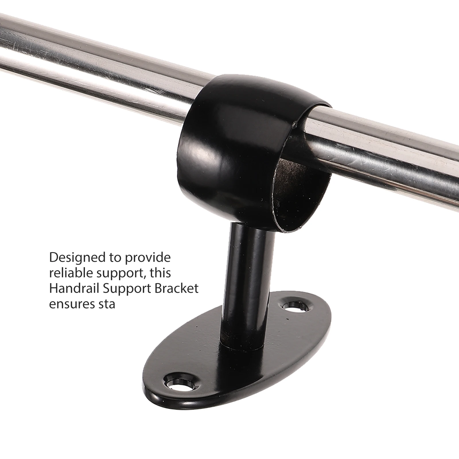 

2pcs Stainless Steel Handrail Support Bracket Staircase Railing Holder Indoor Outdoor Durable Rust Resistant Adjustable Wall