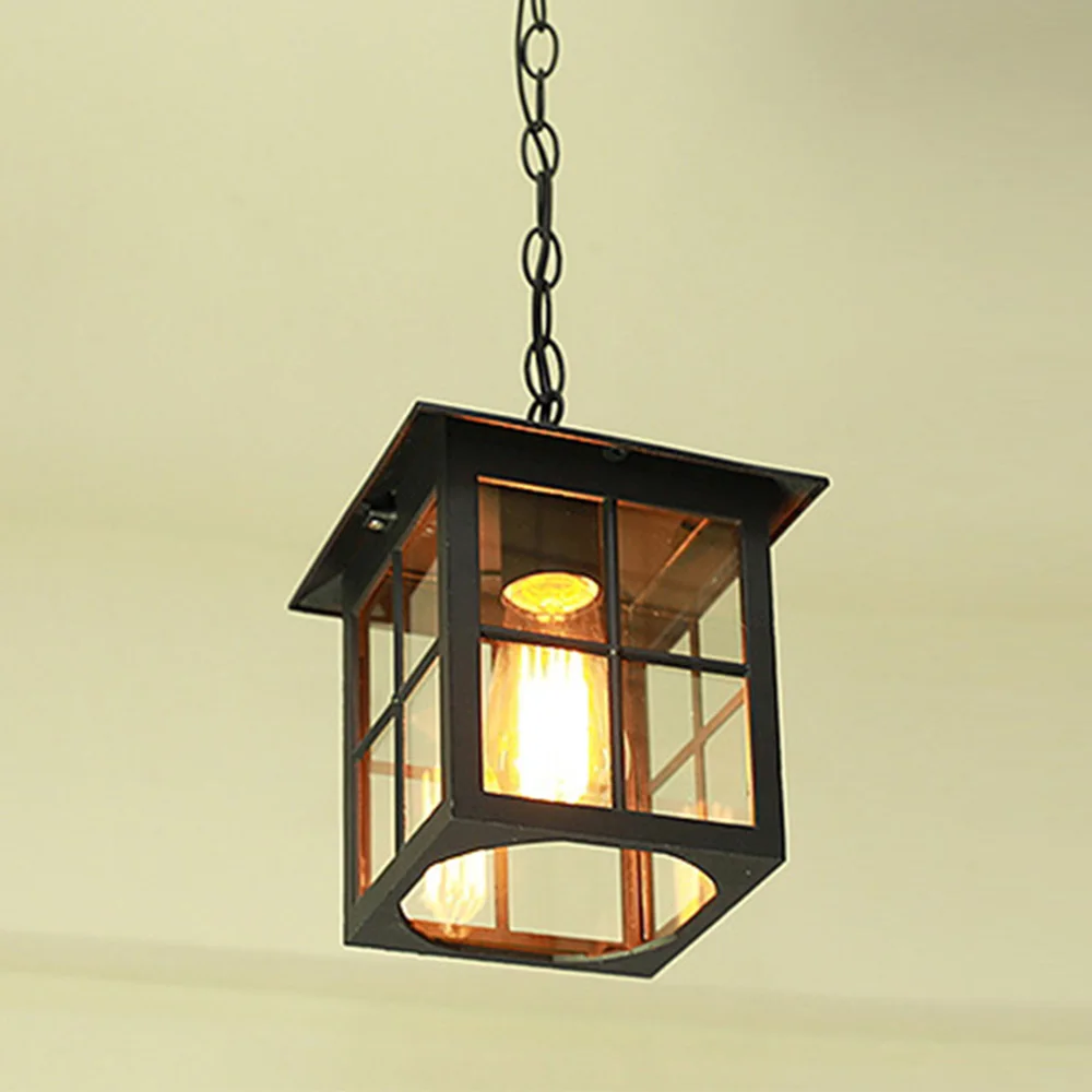 Vintage Outdoor Ceiling Pendant Lights Europe Style Hanging Light Retro Chandelier for Courtyard Garden Balcony Landscape Lamp