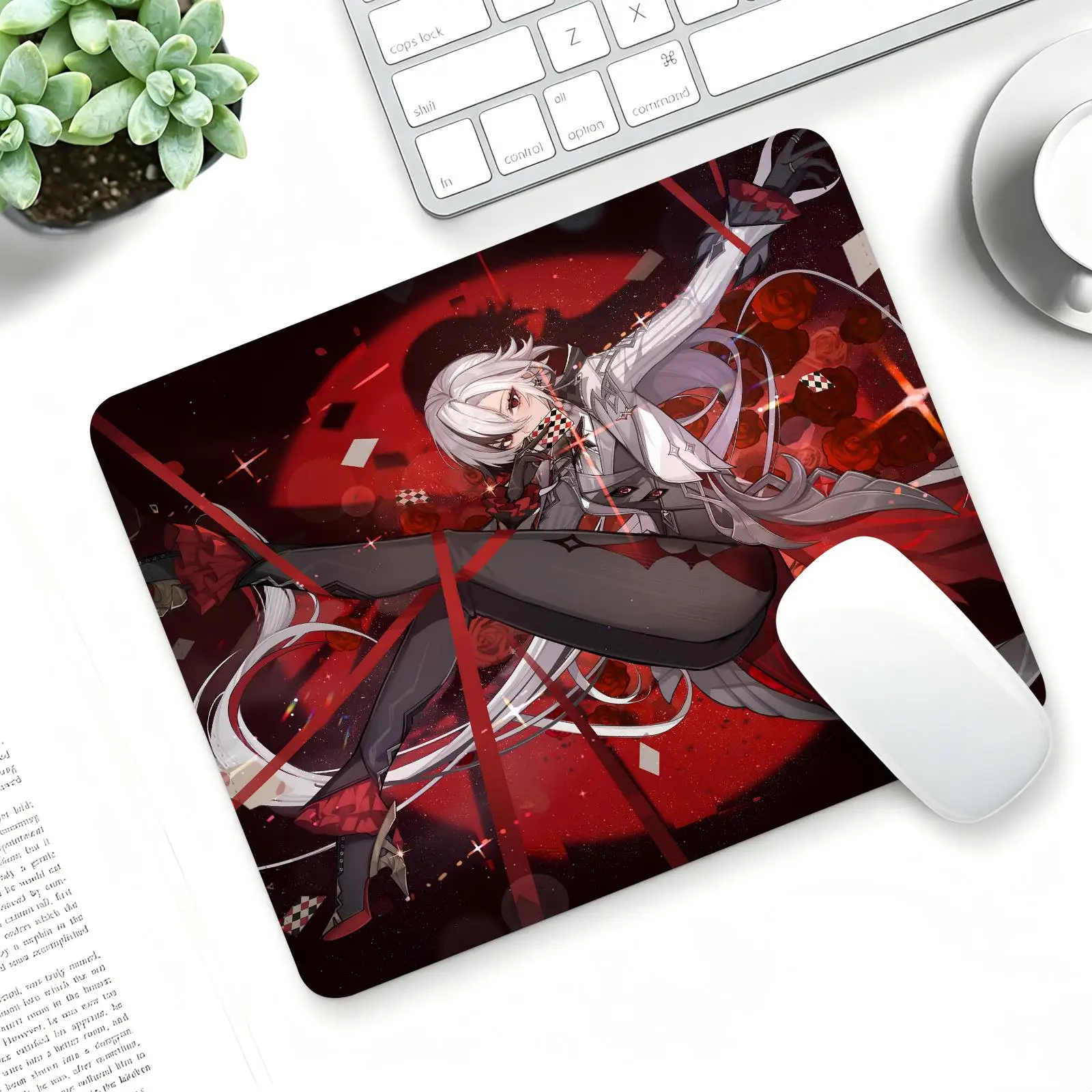 Genshin Impact Arlecchino Regular gaming mouse pad  Office mouse pad Laptop desk mat Stitched edge S/M/L size mouse pad