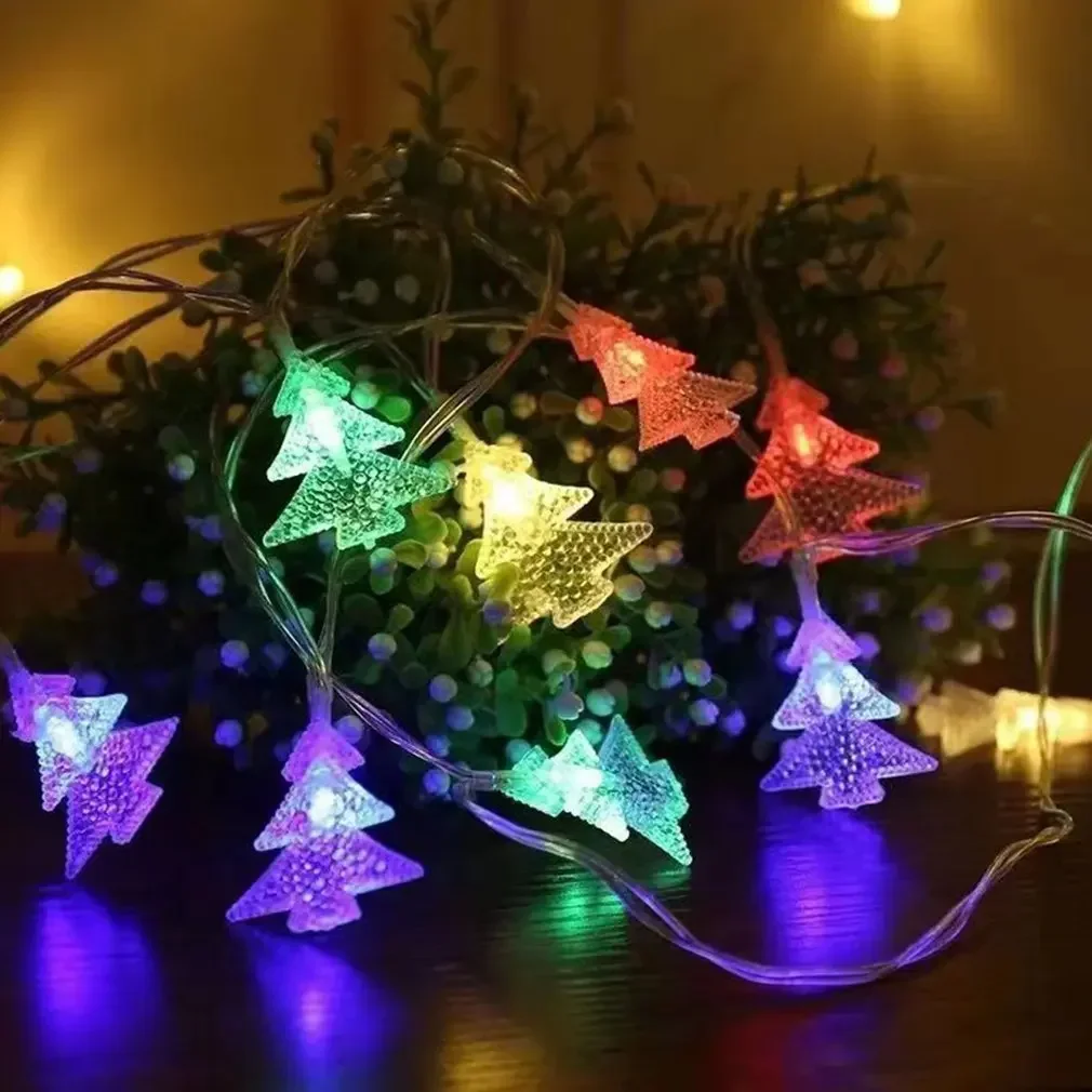 10/20Leds Solar String Lights Christmas Tree Waterproof Outdoor Decor Pendent Fariy Lights Drop Christmas Wedding Party Garden