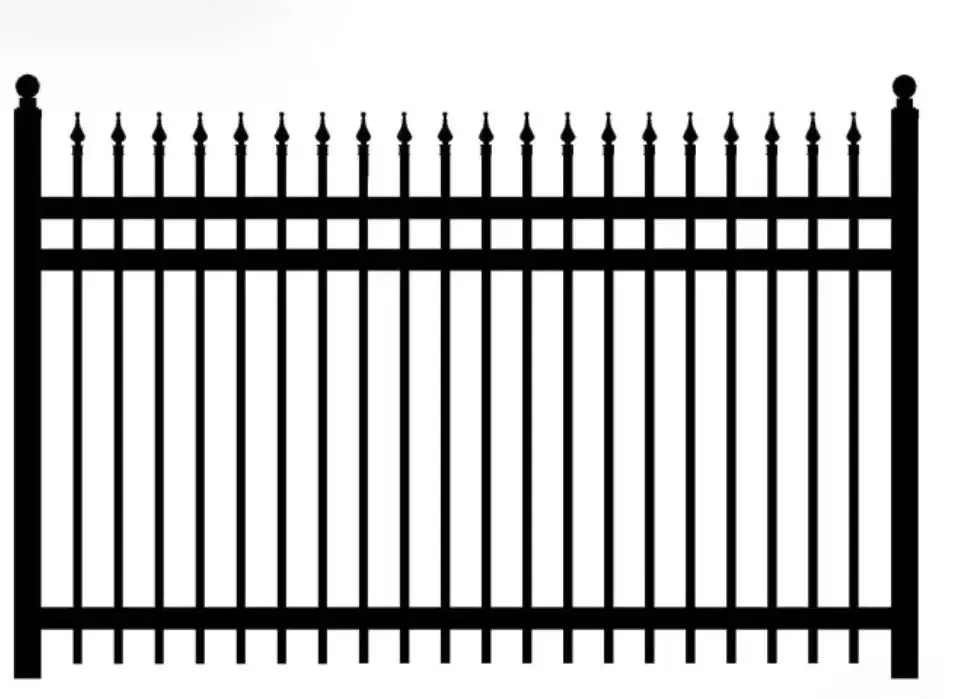 Home Villa 6ft x8ft Wrought Iron Fence Panels Garden Gates and Fences