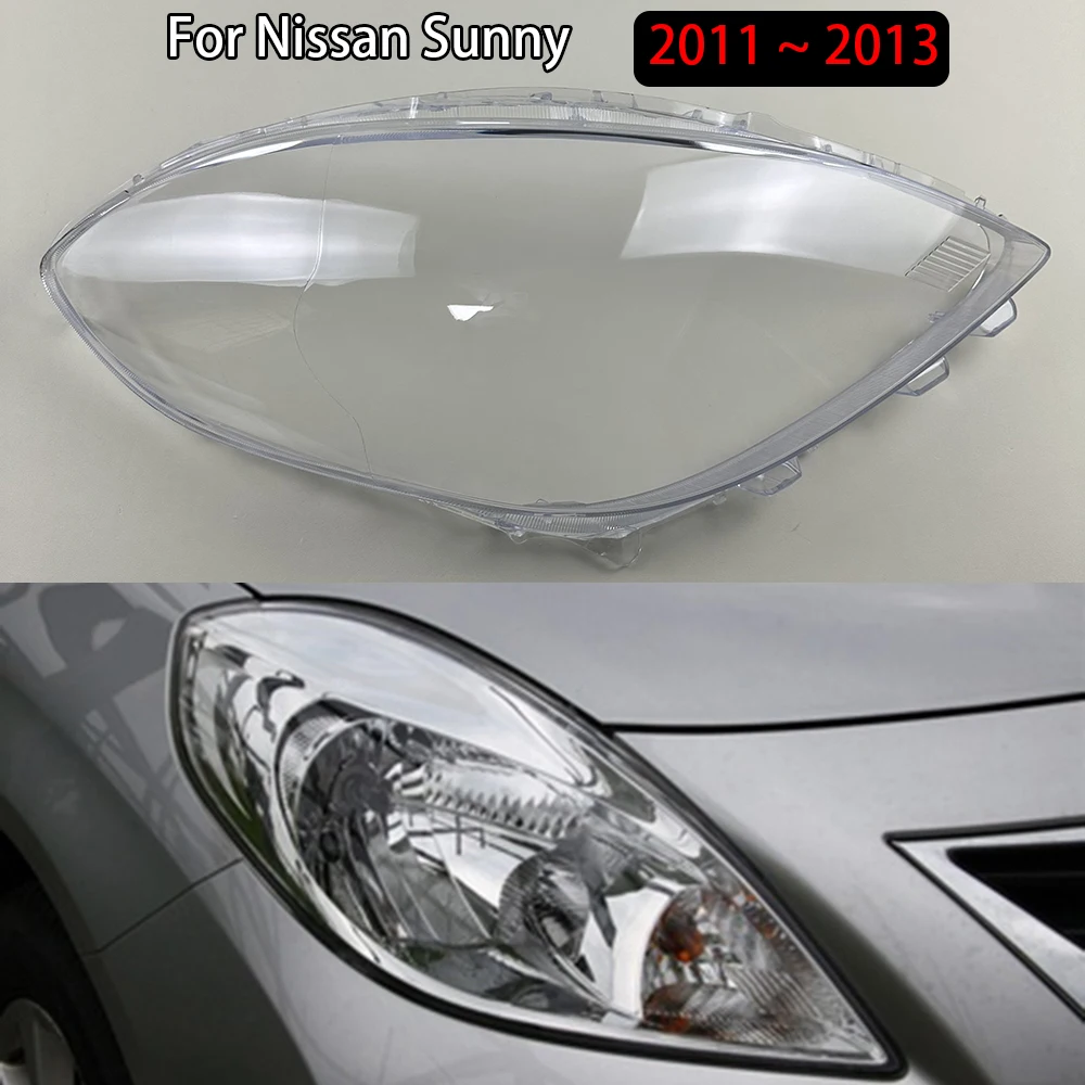 

For Nissan Sunny 2011 2012 2013 Car Headlight Cover Lampcover Lampshade Lamp Glass Lens Case Auto Light Caps