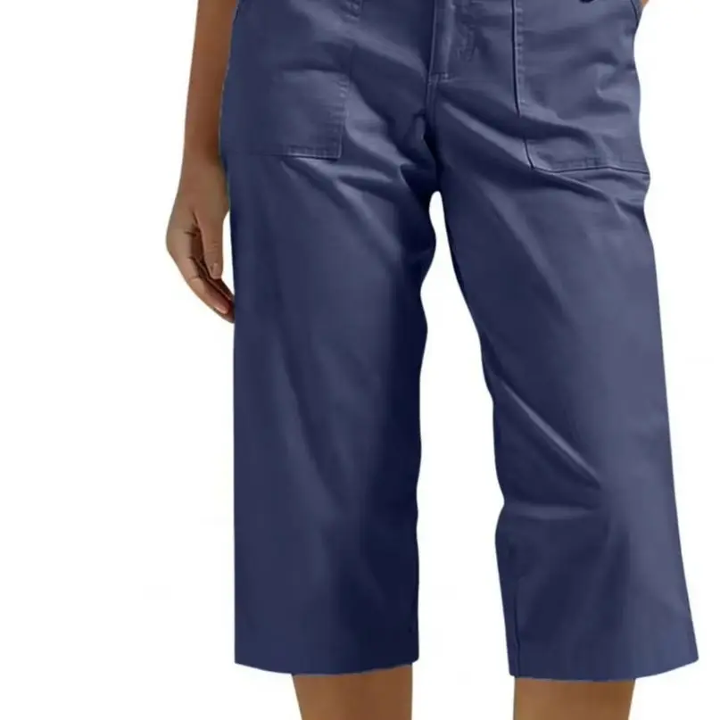 

Women Cropped Pants with Pockets High Waisted Straight Leg Cargo Pants Loose Fit Knee-length Pants Summer Loose Fit Cropped Trou