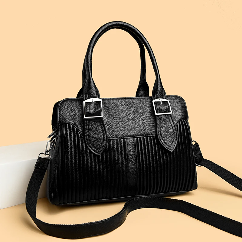 

Модная и простая женская сумка, многофункциональная сумка через плечо, вместительная износостойкая женская сумка из искусственной кожи