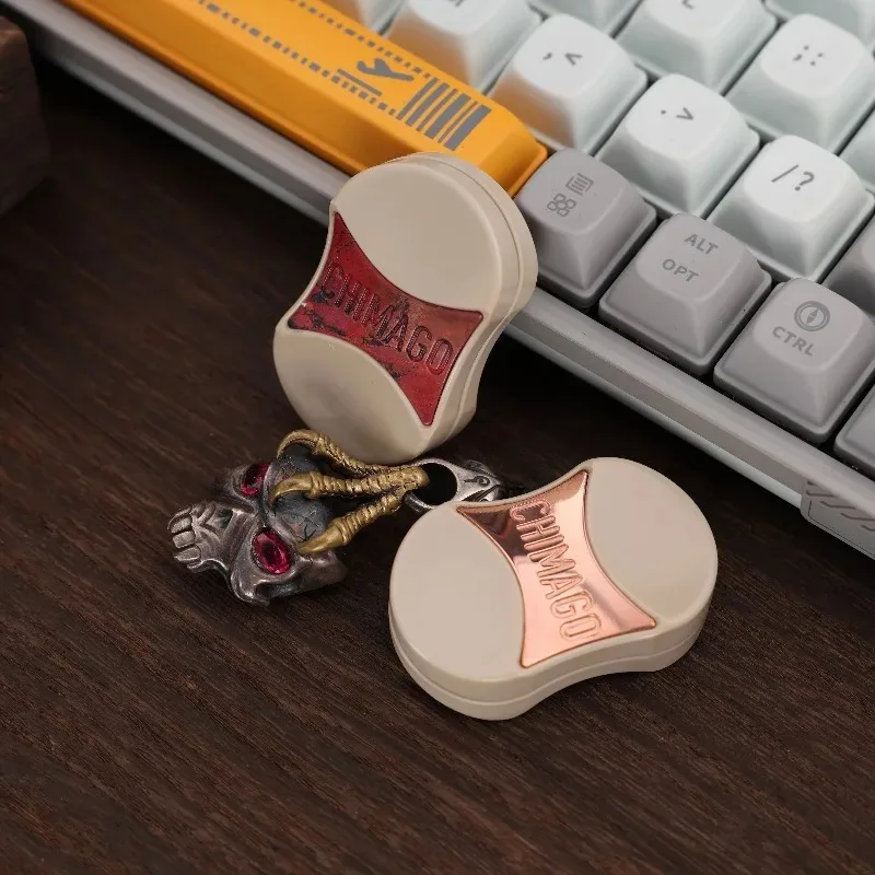 Chima EDC Angry Phase Peek Copper Mechanical Fingertip Push Card Decompression Desktop Toy