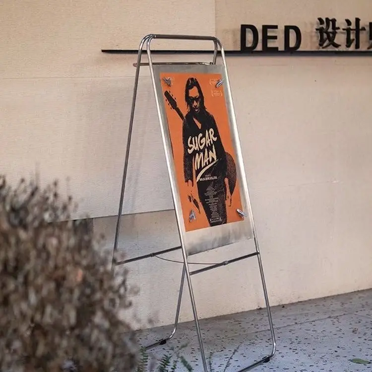 Internet celebrity coffee shop signature milk tea shop homestay floor vertical door display stand outdoor