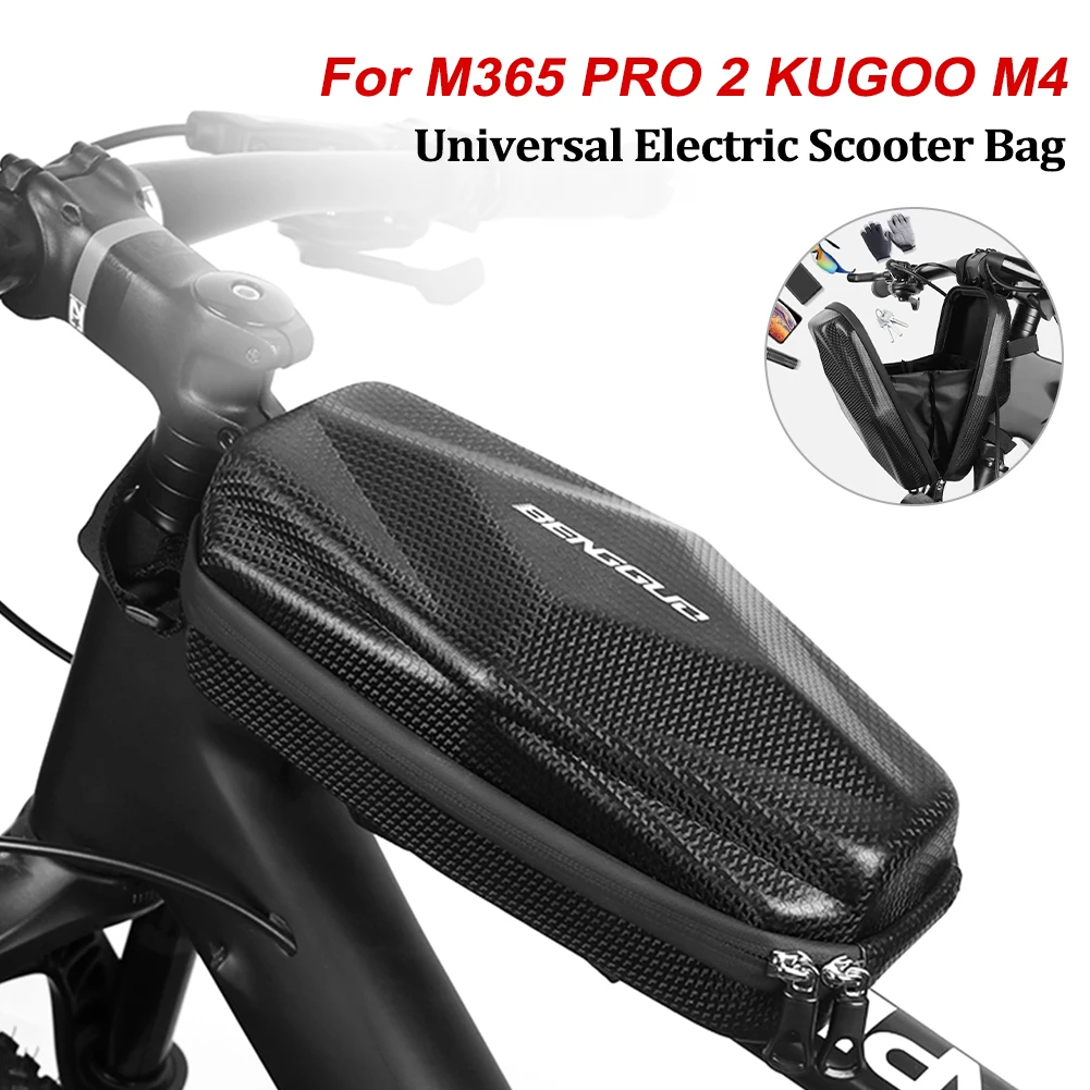 2L Universal Electric Scooter Bag EVA Hard Shell Waterproof Large Front Storage Bag Reflective for Xiaomi M365 PRO 2 KUGOO M4