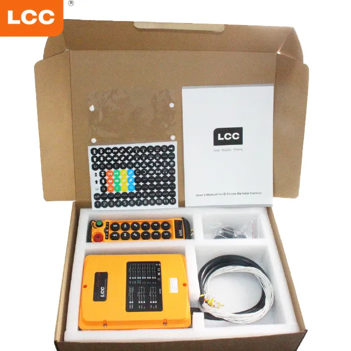 TLF LCC Q1212 Control remoto de polipasto de cadena de relación industrial con botón pulsador de doble velocidad de 12 canales