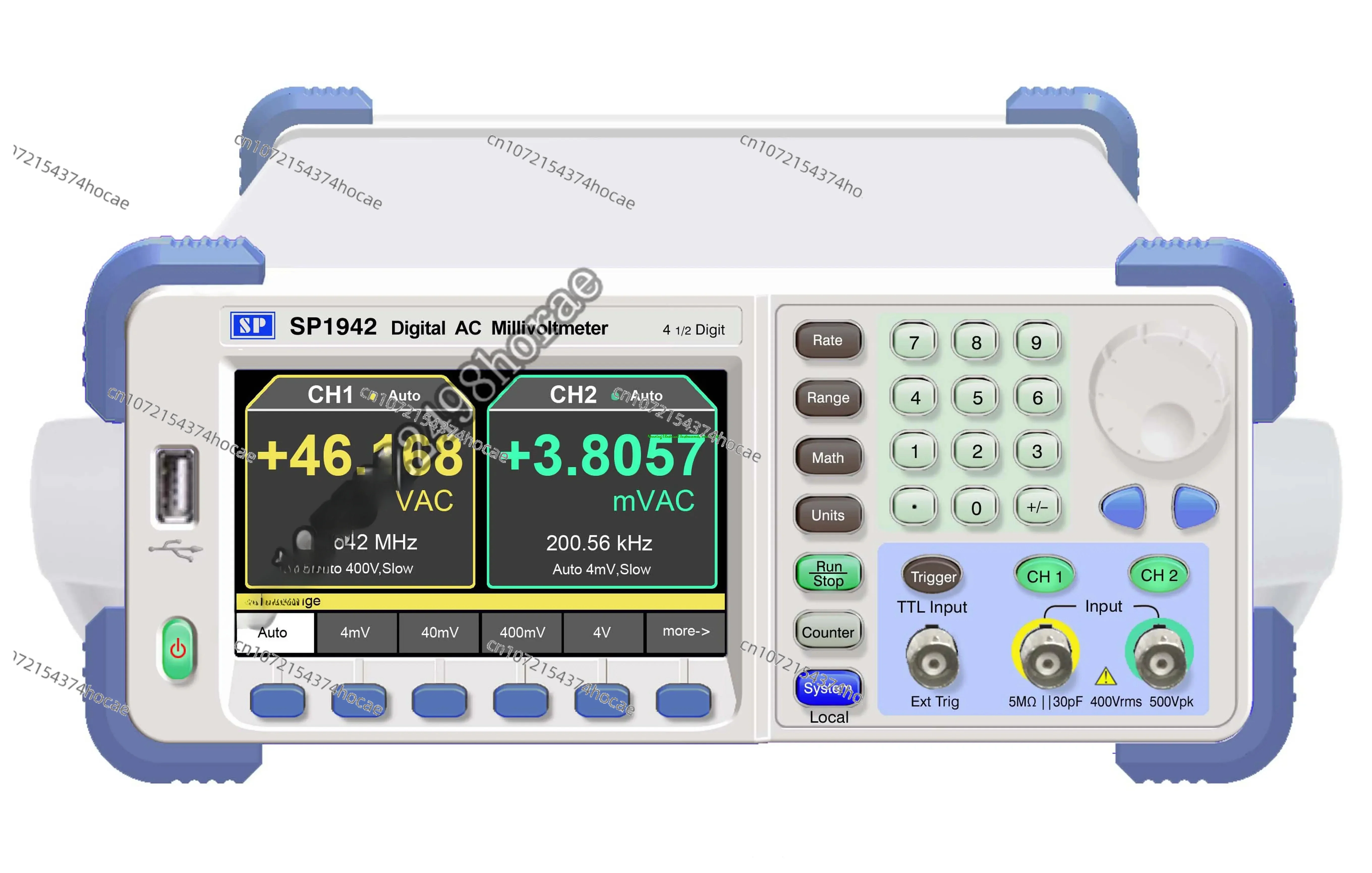 Fast arrival Digital SP1942-6/SP1942-12  4 ½   dual-channel  digital AC millivoltmeter Voltmeter 5Hz~6/12MHz,50µVrms~400Vrms