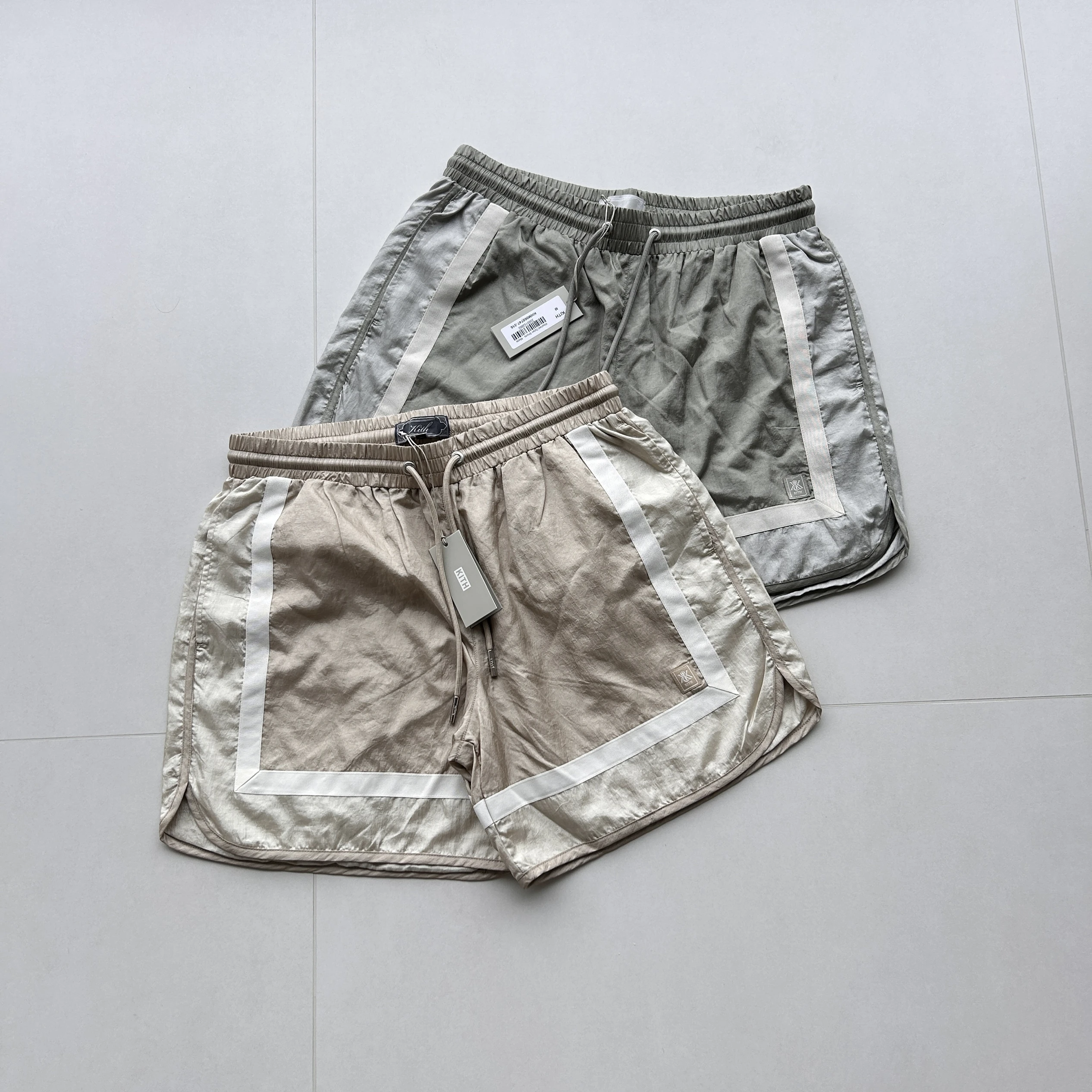 

Мужские повседневные шорты NZZYB Kith Washed Dylan из быстросохнущего металлизированного нейлона, свободного кроя, из полиэфирного волокна, для подростков