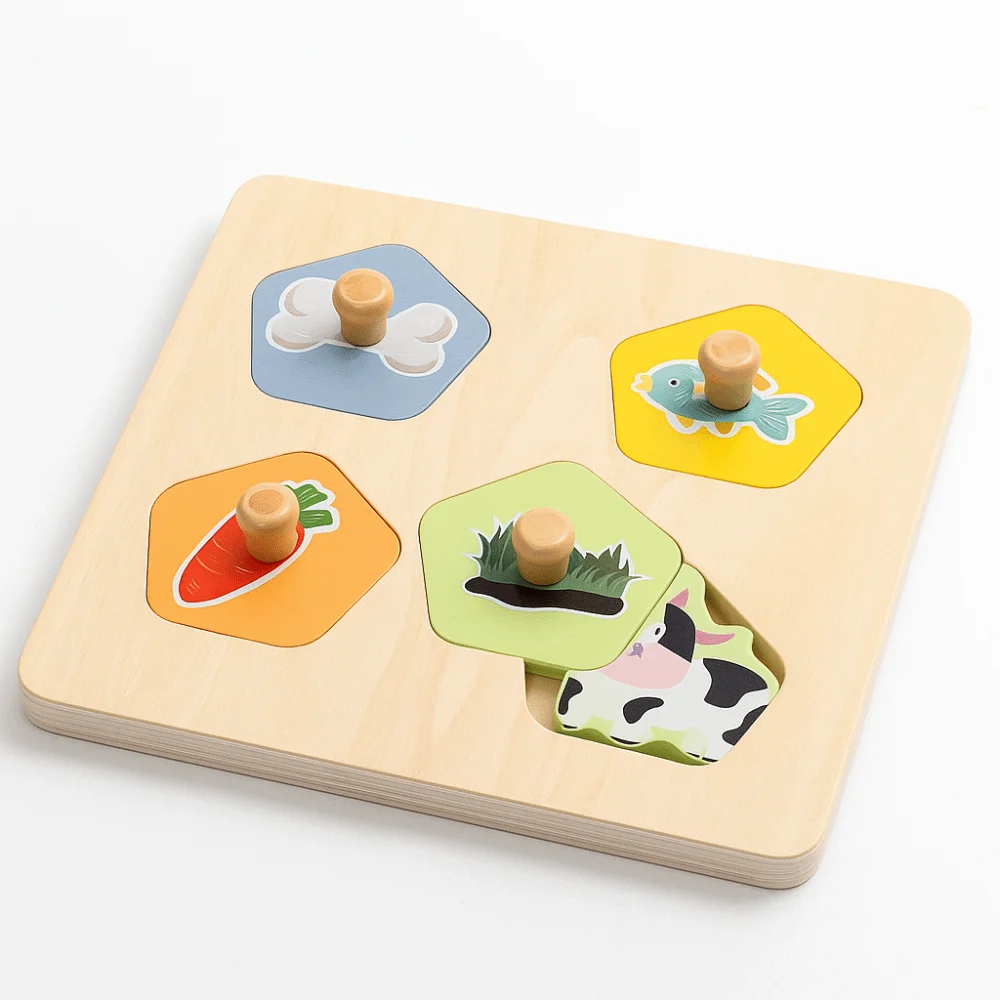 Puzzle Board Wooden Toys 3D Puzzles Montessori Pattern Cognitive Shape Matching Board Game Portable Logical Thinking