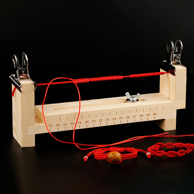 

Diy Hand-Held Fixing Tool For Red Rope Solid Wood Woven Frame, Woven Rope Handicraft Fixing Plate