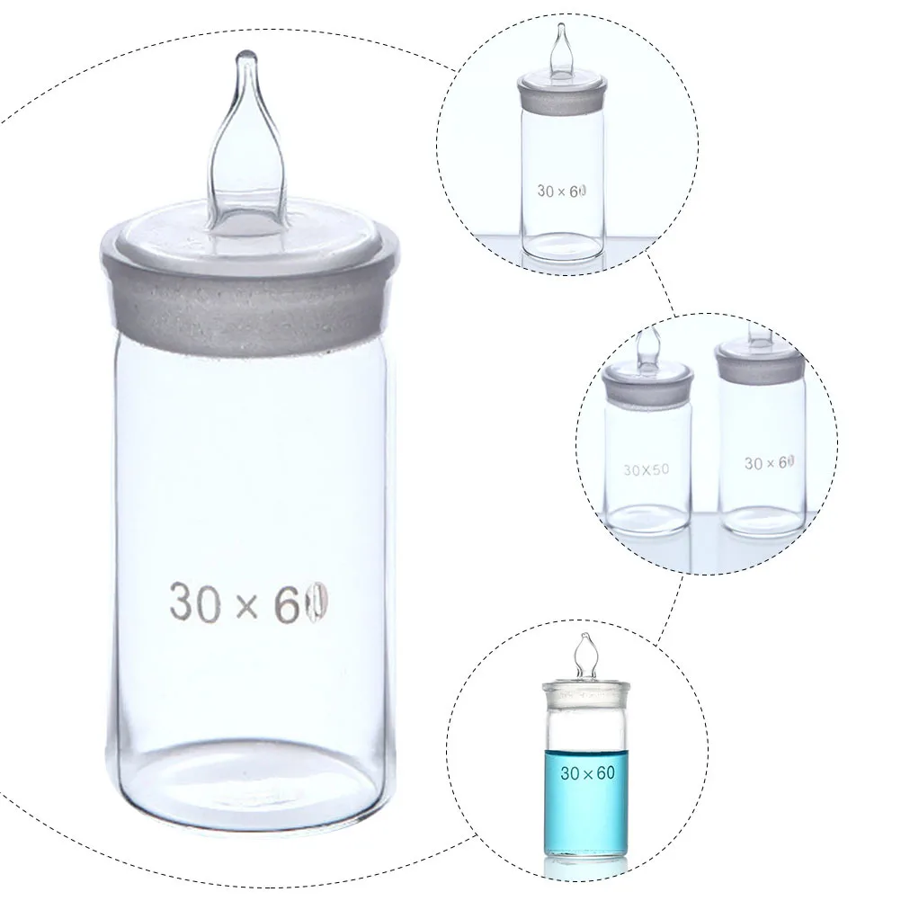 

1Pcs Laboratory High Shape Weighing Bottle Tall Sample Container Durable Storage Bottle Transparent