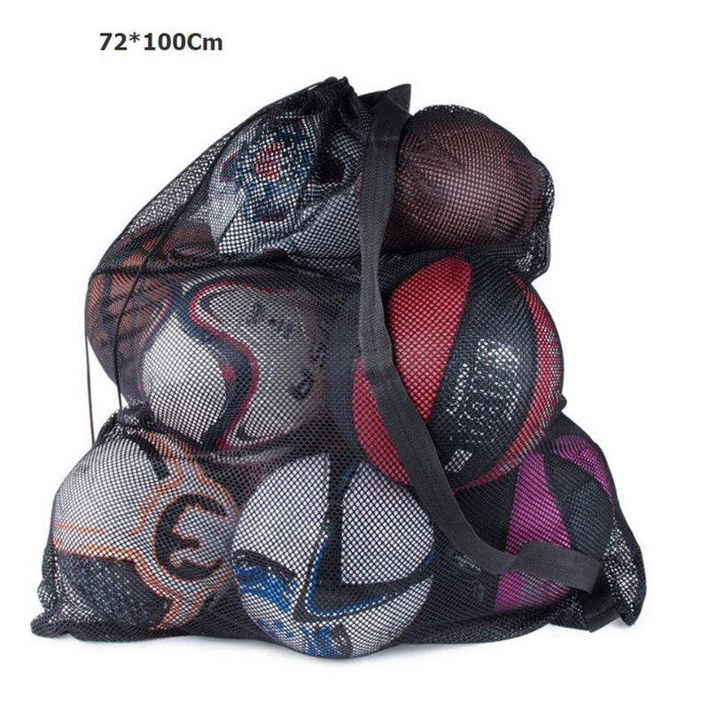 Sac en maille de grande capacité pour ranger le basket-ball, le volley-ball, l'équipement de baseball et de natation