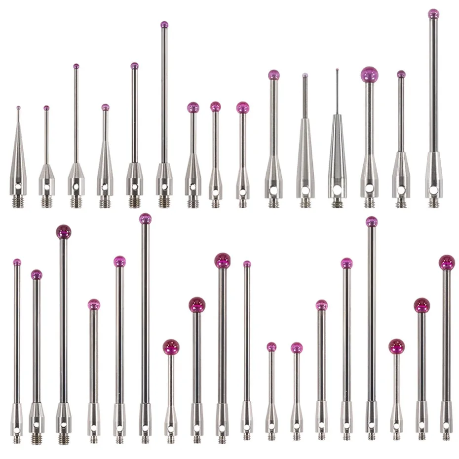 Three dimensional probe, three coordinate measuring needle, ruby measuring head, CNC machine tool measuring needle thread M2M3M4
