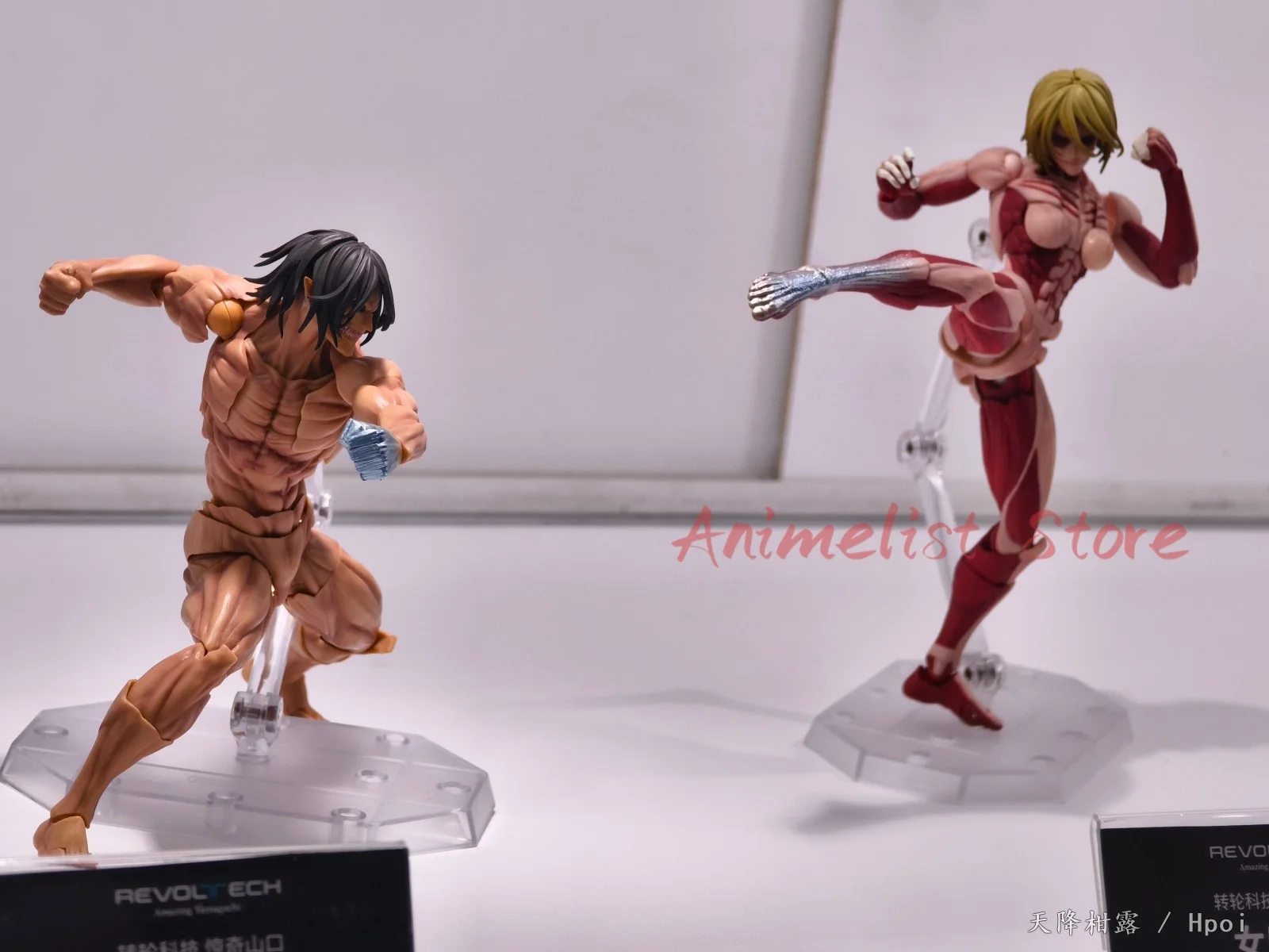 Original kaiyodo revoltech incrível ataque yamaguchi em titã feminino titan figura de ação annie leonhart eren titan figuras modelo