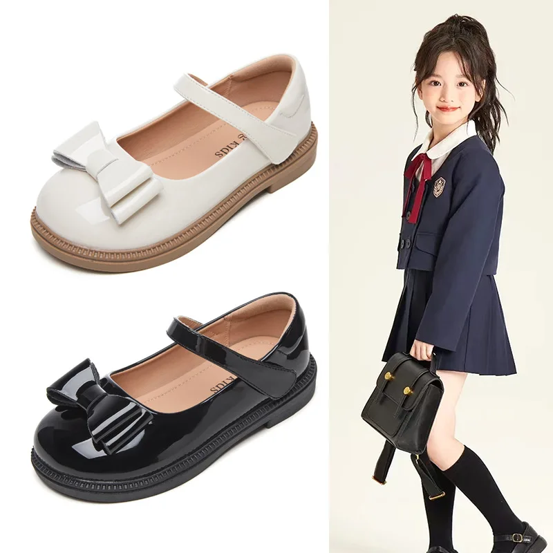 Girls Dress Shoes Toddler Mary Jane Shoes Flat with Bow for Toddler/Little Kids School Uniform Shoes Flats 2026 New