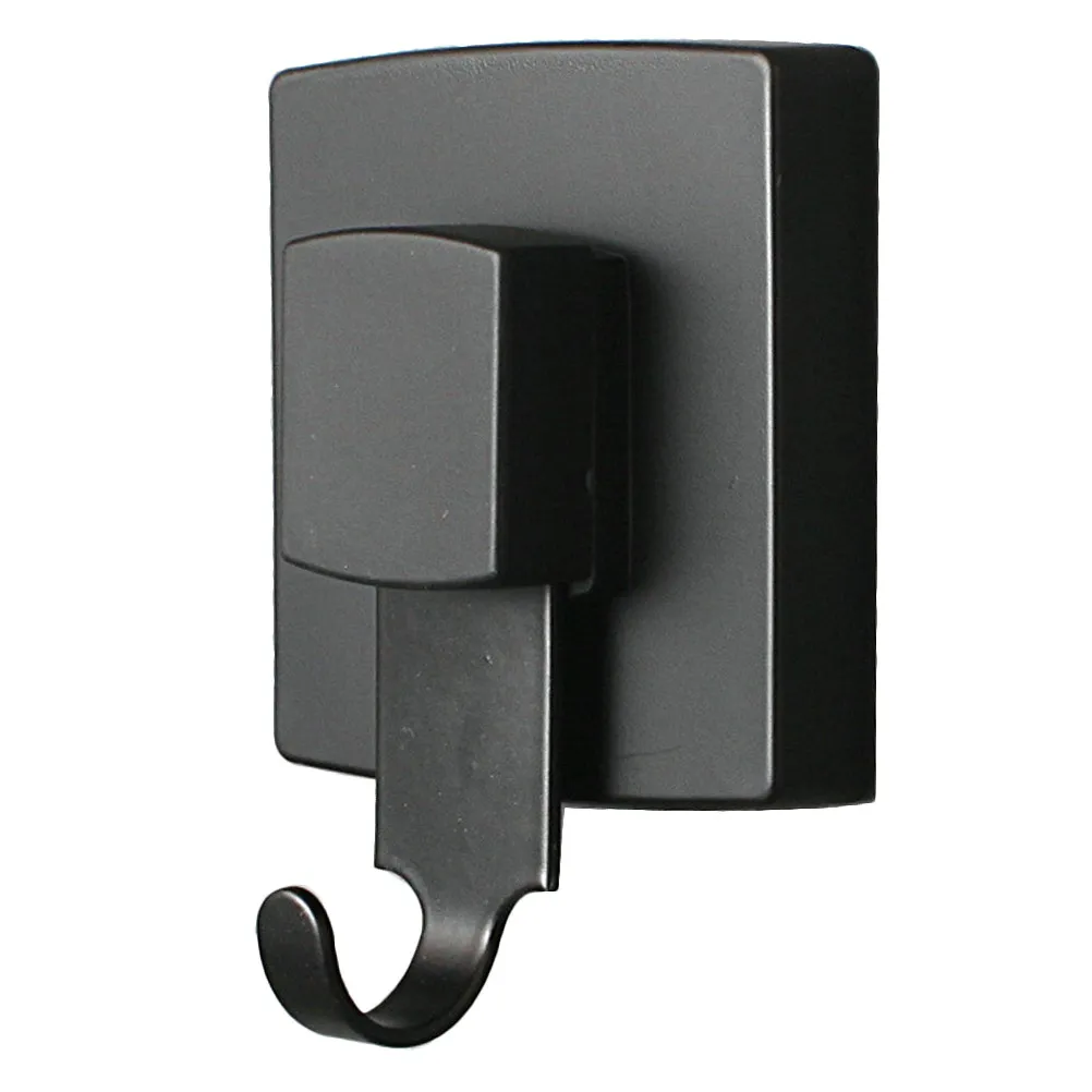 

1pc No Drill Wall Hooks Black Suction Cup Hook For Bathroom Kitchen Towel Holder Household Hanger Reusable Shower Hook Durable
