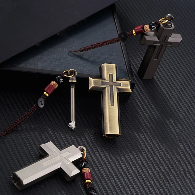 New Exquisite Cross Hanging Decoration, 10000 Matches, Outdoor Camping Fire, Kerosine Lighter, Cross-border Foreign Trade Source