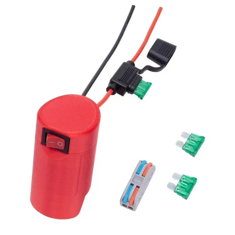 Imagem -06 - Adaptador de Bateria Li-ion para Lidl Parkside Conector Faça Você Mesmo com Fusível para Máquinas Cording 12v 14awg