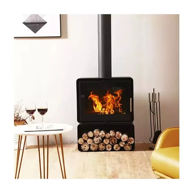 

【Hot】Apartment Modern Wooden Fireplaces Stoves Indoor Fire Place Wood