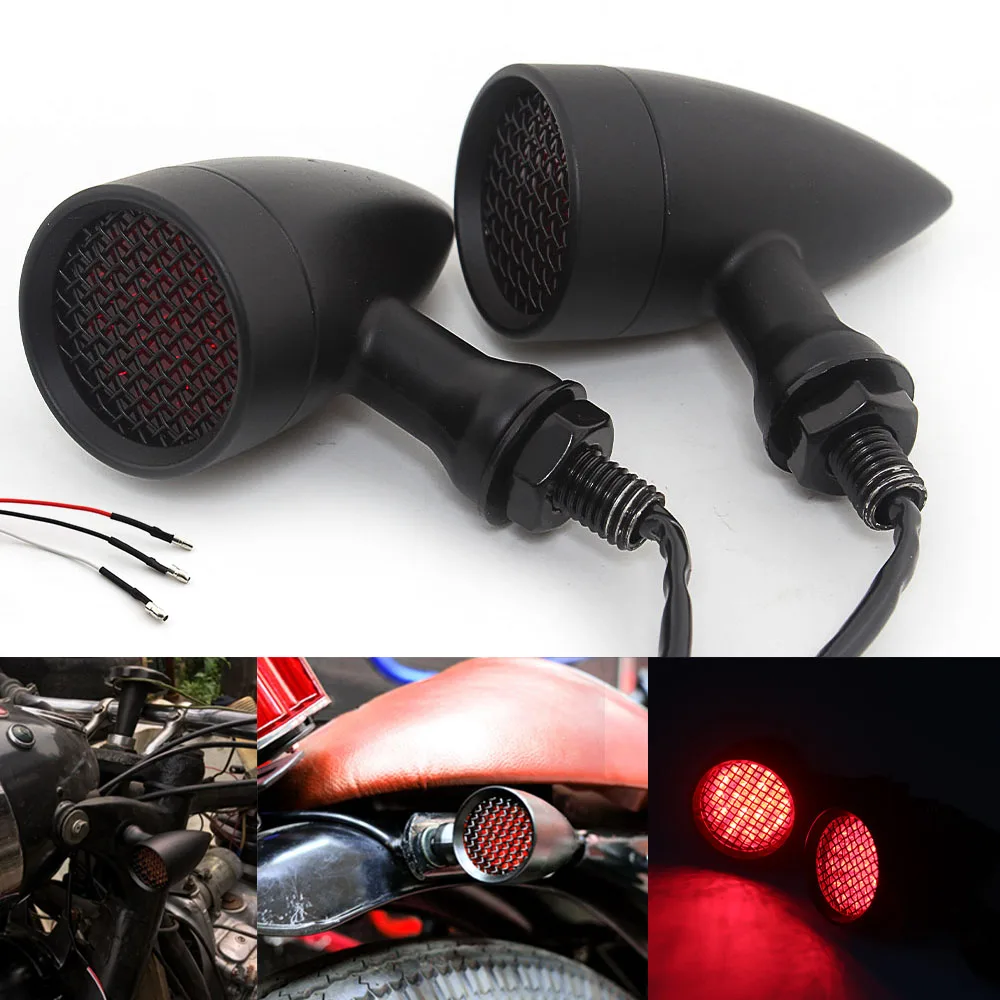 

Motorcycle Tail Turn Signal Lights Indicators Blinker Lamp 10mm Holes Fairing For Harley Honda Yamaha Suzuki Kawasaki Ducati BMW