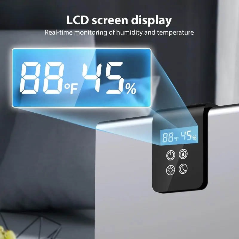 Wet Drying Moisture Air Purifier Household Dehumidifier 2.2L Water Tank with Display Remote Control Multi Functional